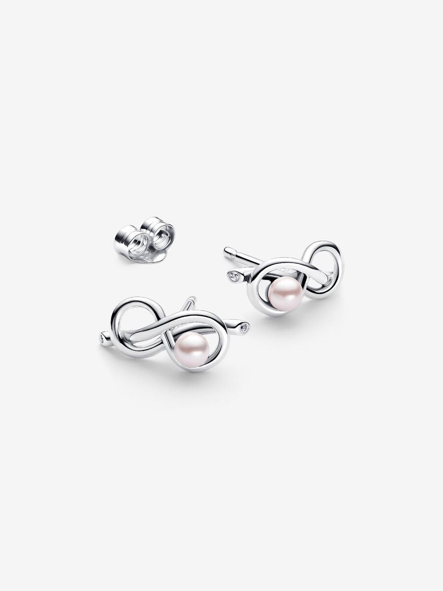 Unendlichkeitsknoten Ohrstecker Sterling-Silber Zweitbild