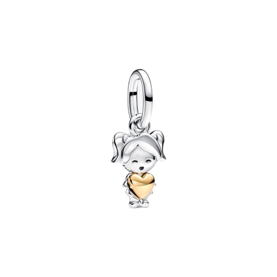 Charm-Anhänger Happy Girl Sterling Silber