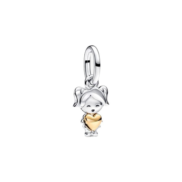 Charm-Anhänger Happy Girl Sterling Silber