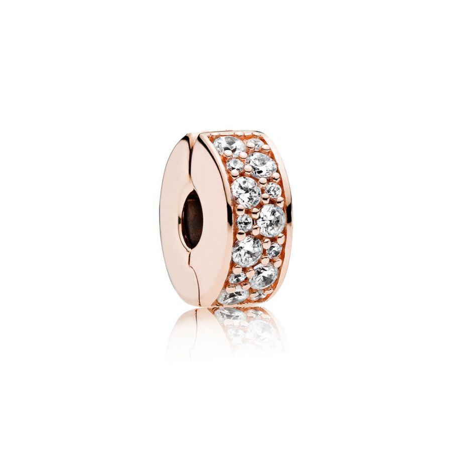 Rose  Charm Clip Pavé-Glanz Eleganz