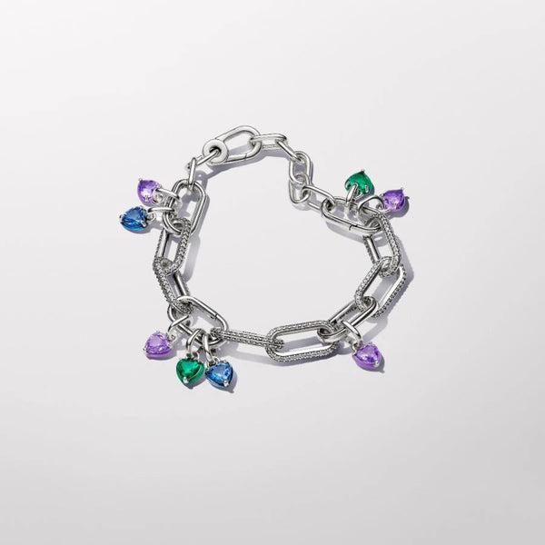 Mini-Charm-Anhänger Chakra Herz Grün Silber