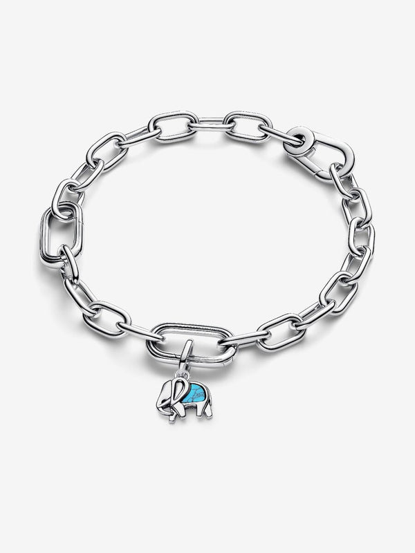 Türkisfarbener Elefant Mini-Charm-Anhänger Sterling-Silber