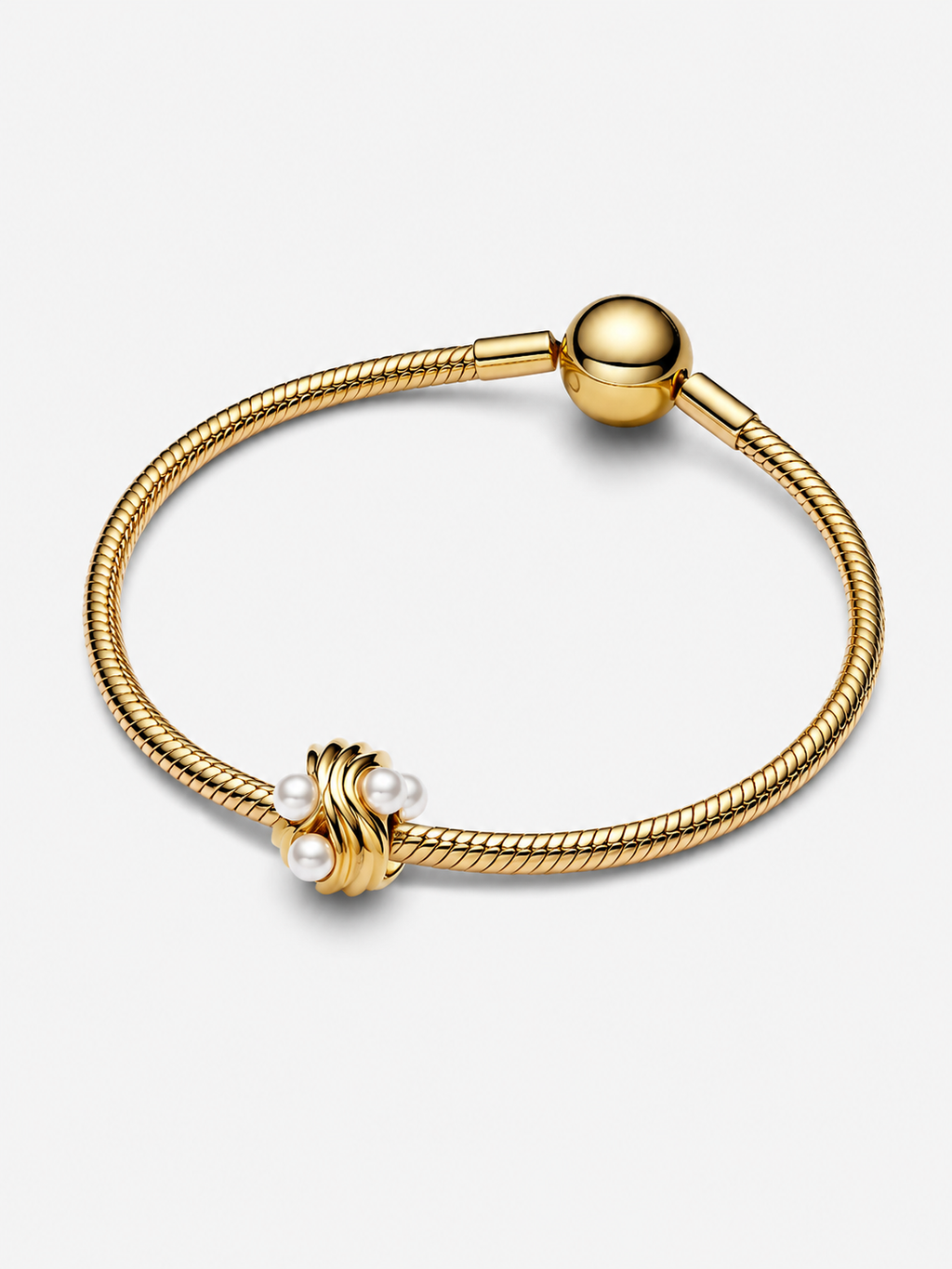 Abstrakter Wellen Charm 14 Karat Vergoldung