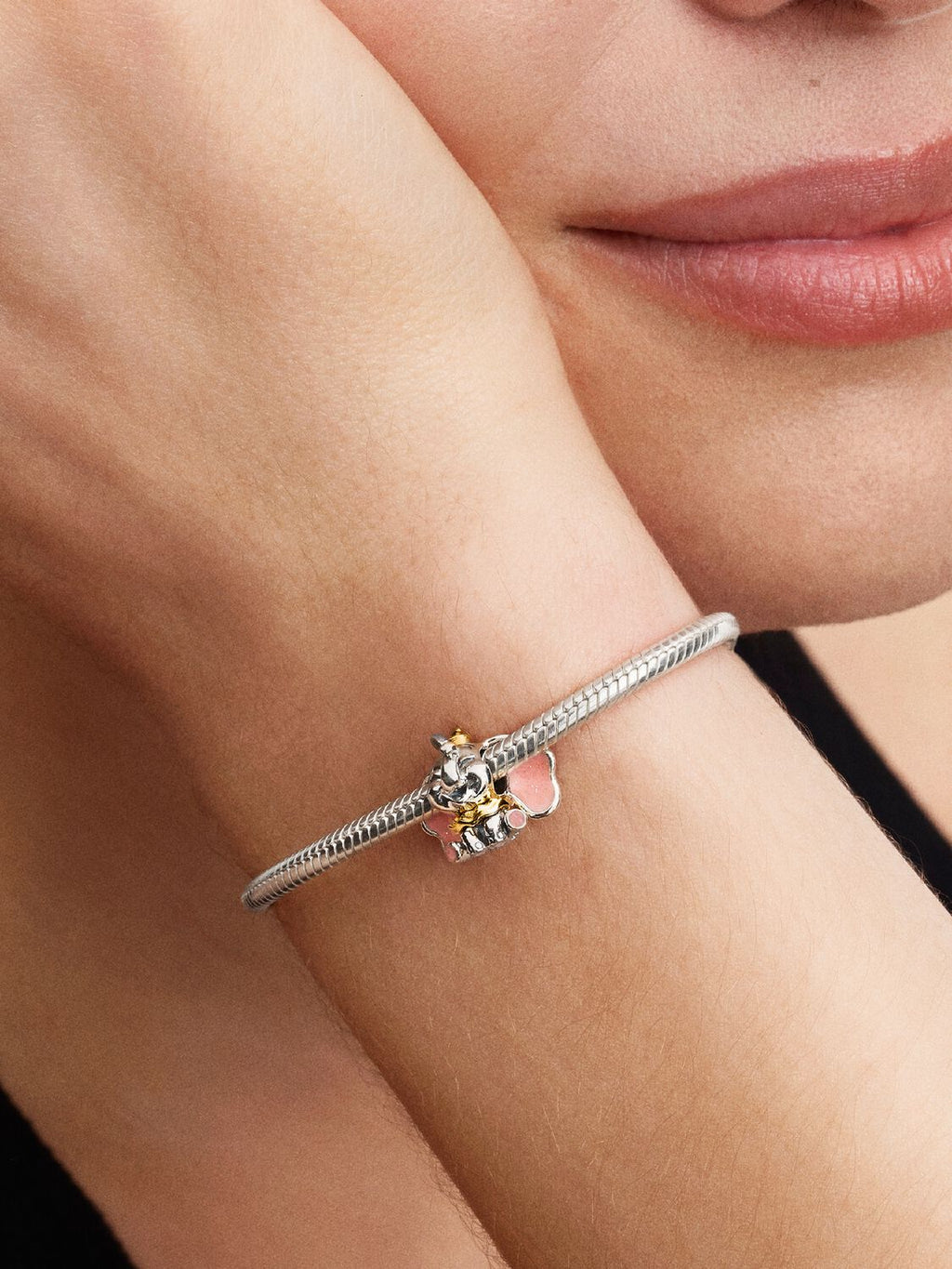 Dumbo Charm Sterling-Silber, 14 Karat Vergoldung