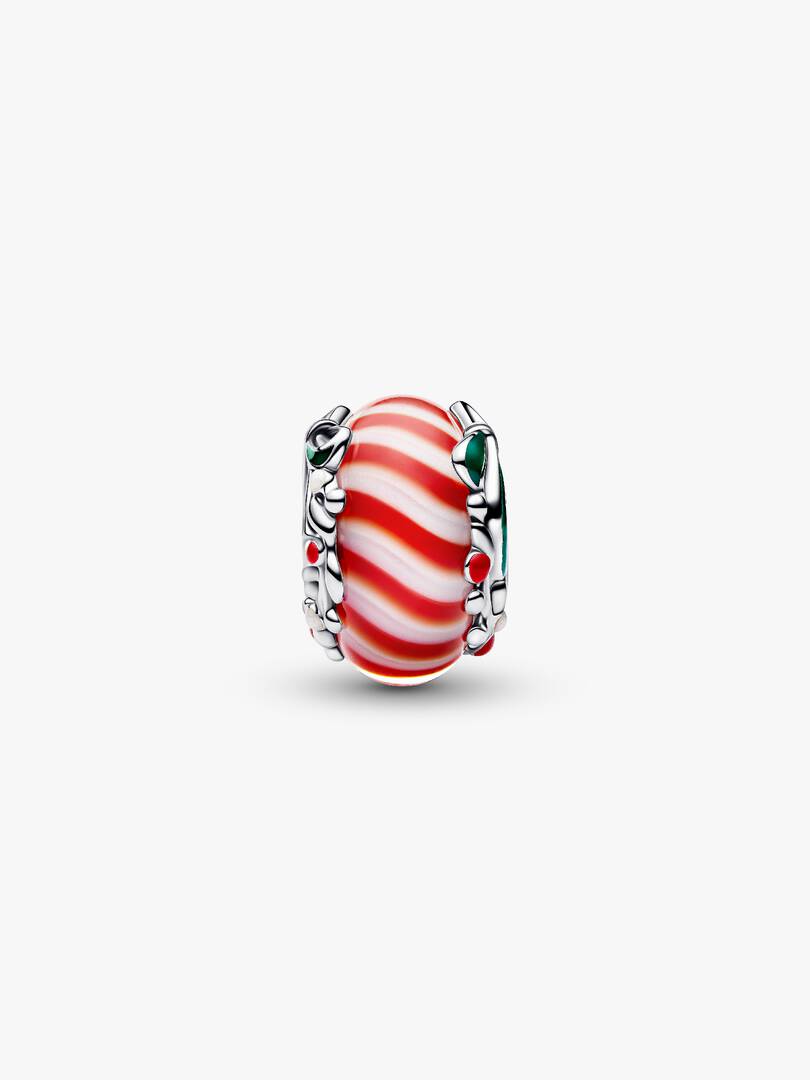 Zuckerstange Murano-Glas Charm Sterling-Silber Hauptbild