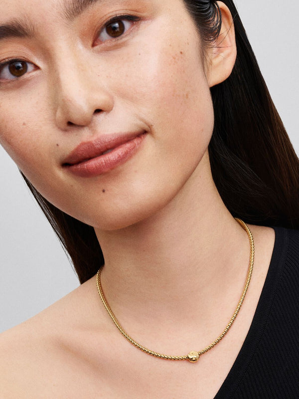 Strukturiertes Yin und Yang Mini-Charm 14 Karat Vergoldung