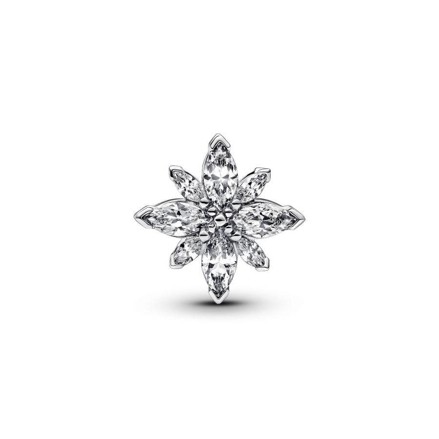 Charm Funkelnder Polarstern Zirkonia Sterling-Silber