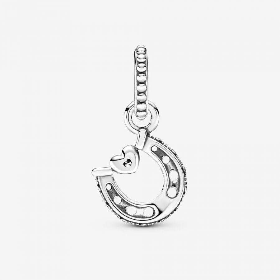 Charm-Anhänger Glückshufeisen Silber