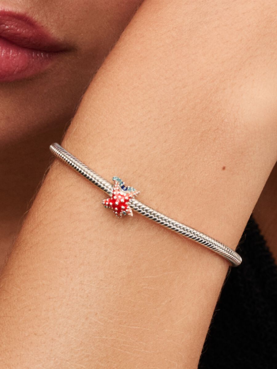 Farbenfroher Seestern Mini-Charm Sterling-Silber Zweitbild