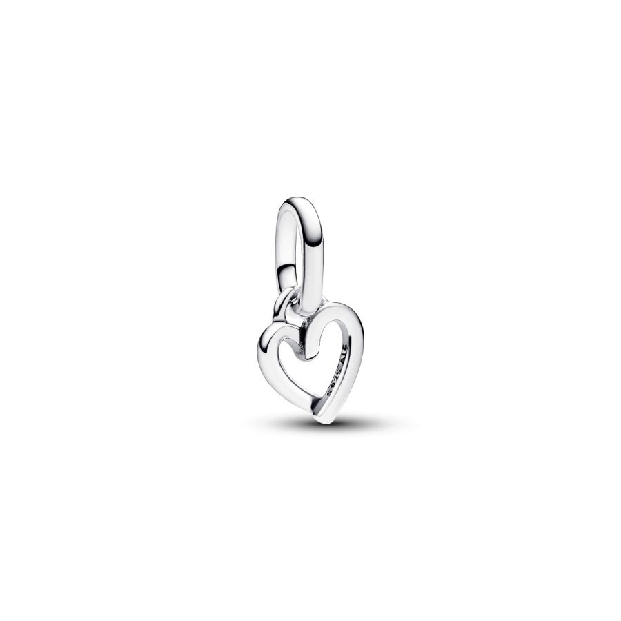 Mini-Charm-Anhänger Freihandherz Sterling-Silber Hauptbild