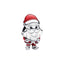 Charm Verspielter Weihnachtsmann Sterling-Silber