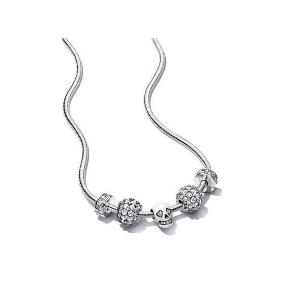 Charm Glow In The Dark Funkelnder Totenkopf Weiss Silber