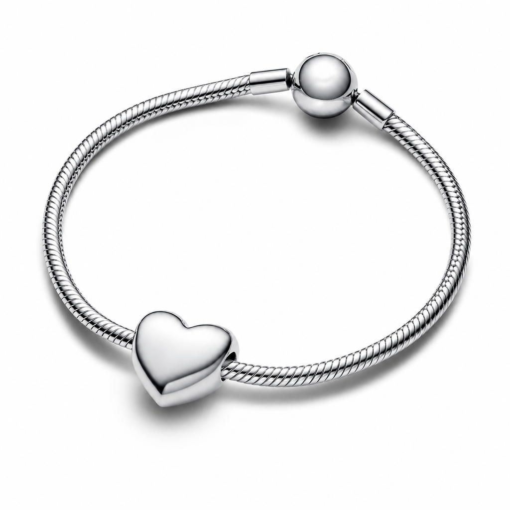 Charm Be Love Gravierbares Großes Herz Silber