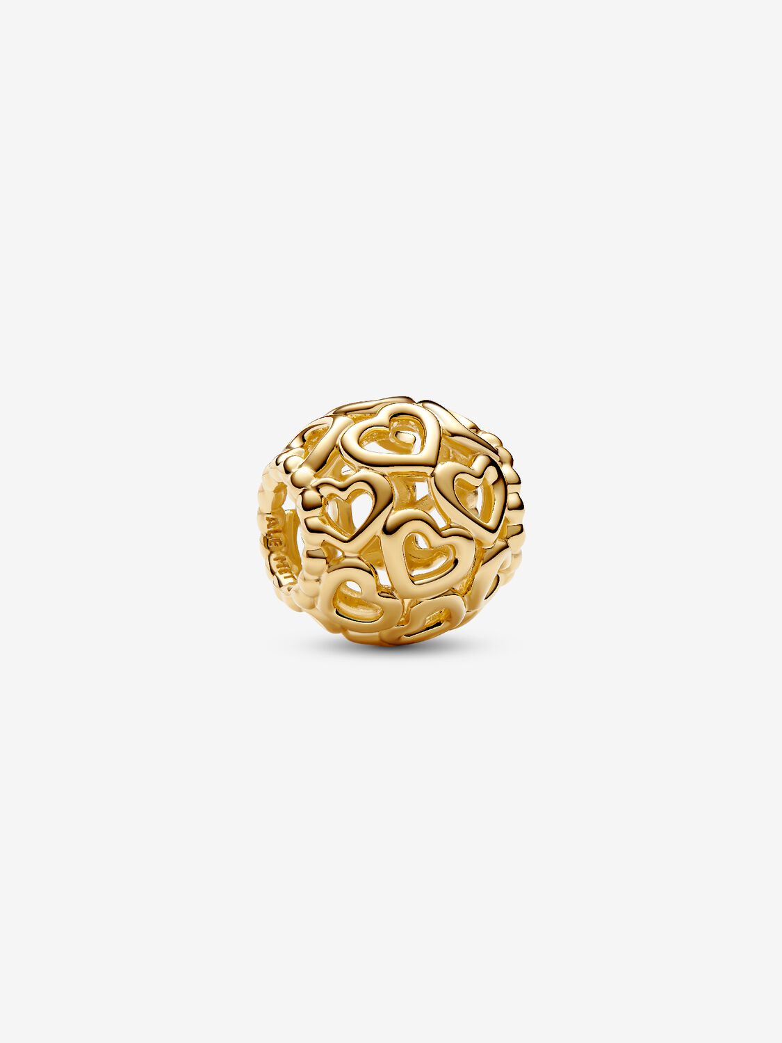 Openwork Heart Charm 14 Karat Vergoldung Hauptbild