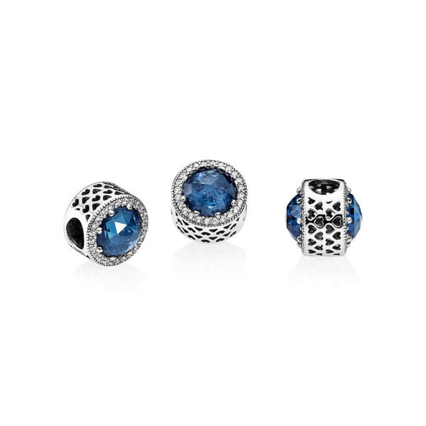 Charm Mitternachtsblauer Strahlenkranz der Herzen