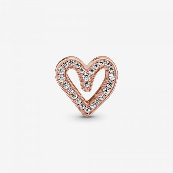 Rose  Charm Funkelndes Freihand-Herz