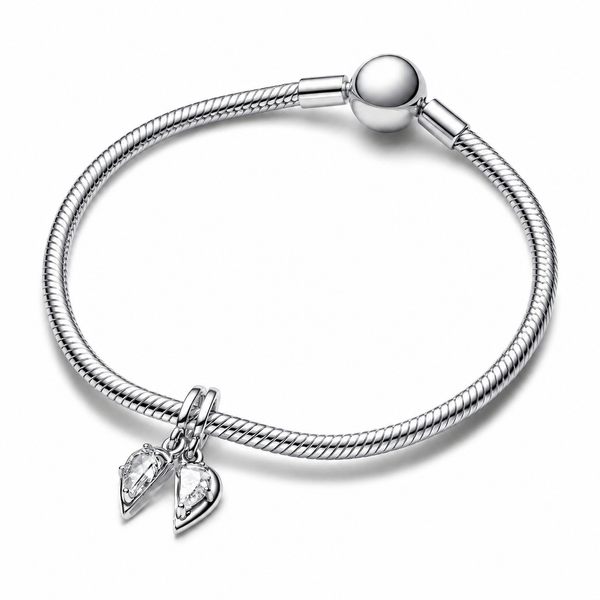 Charm-Anhänger Teilbar Mutter & Tochter Zirkonia Silber