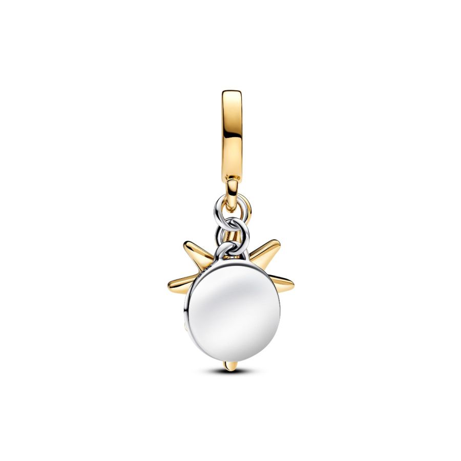 Charm-Anhänger Polarstern mit Diamanten Silber Vergoldet Zweitbild