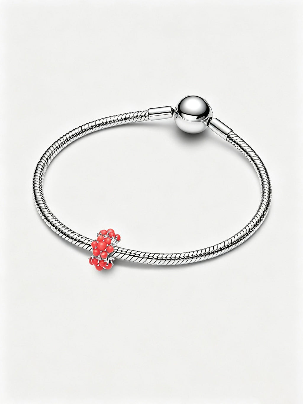 Korallenrotes Ozean Charm Sterling-Silber