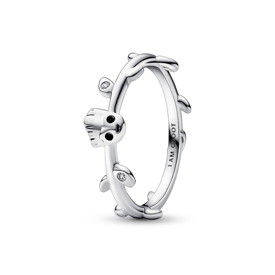 Ring Guardians Of The Galaxy Groot Blatt Silber