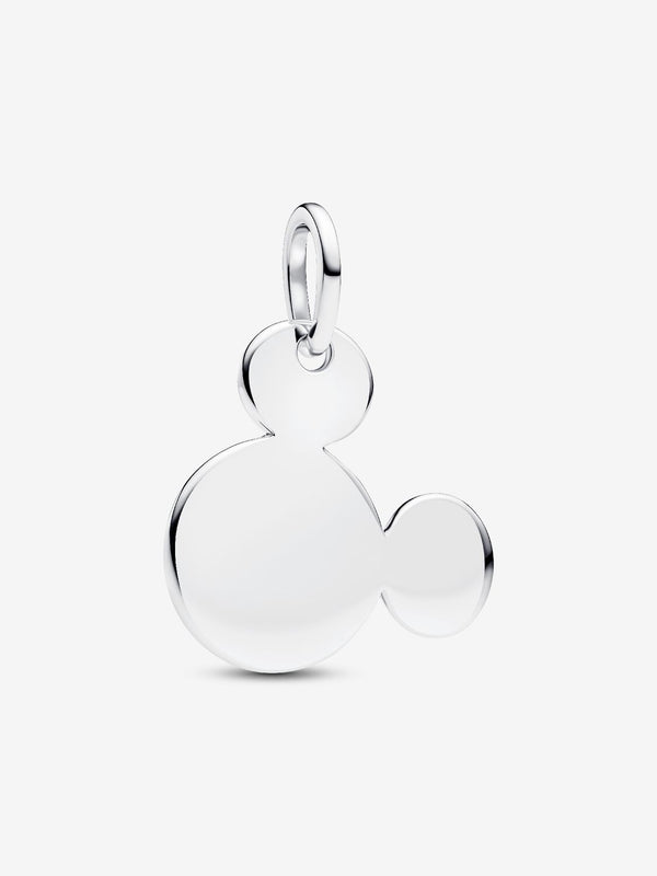 Micky Maus Gravierbarer Charm-Anhänger Sterling-Silber