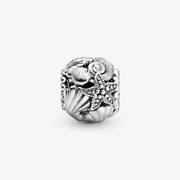 Charm Offen Seestern  Muschel Herzen Sterling-Silber