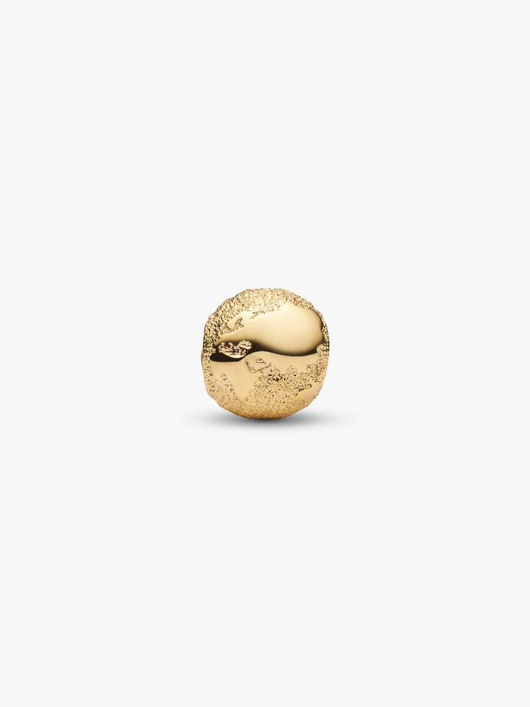Strukturierter Globus Mini-Charm 14 Karat Vergoldung Zweitbild