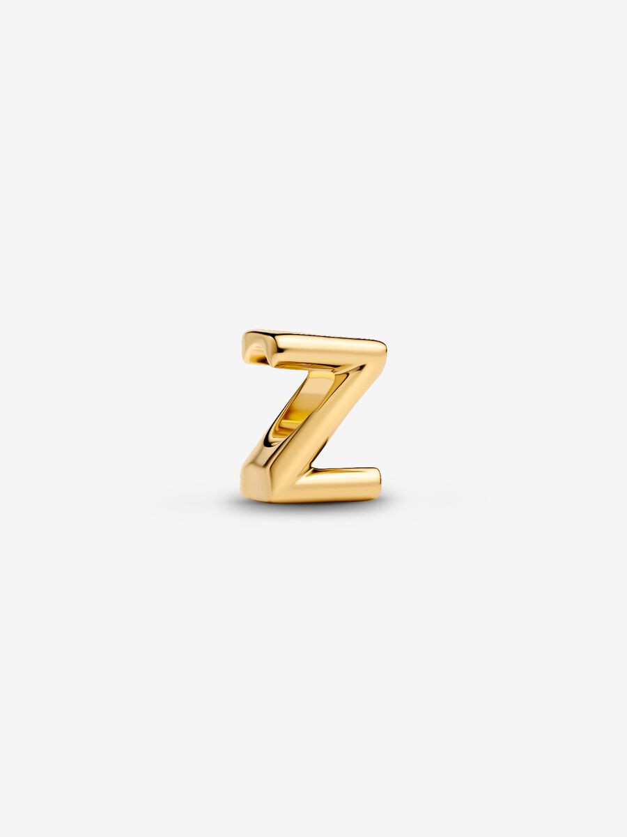 Buchstabe Z Alphabet-Mini-Charm 14 Karat Vergoldung Zweitbild