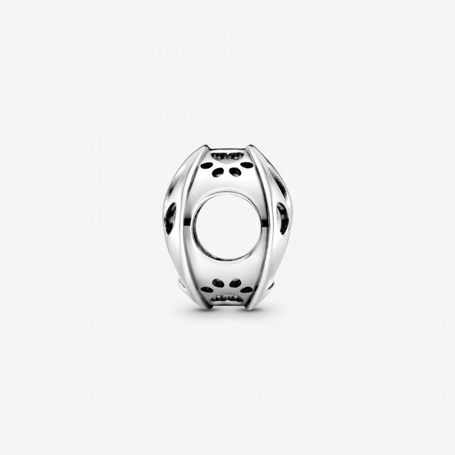 Charm Hundepfotenabdruck Silber