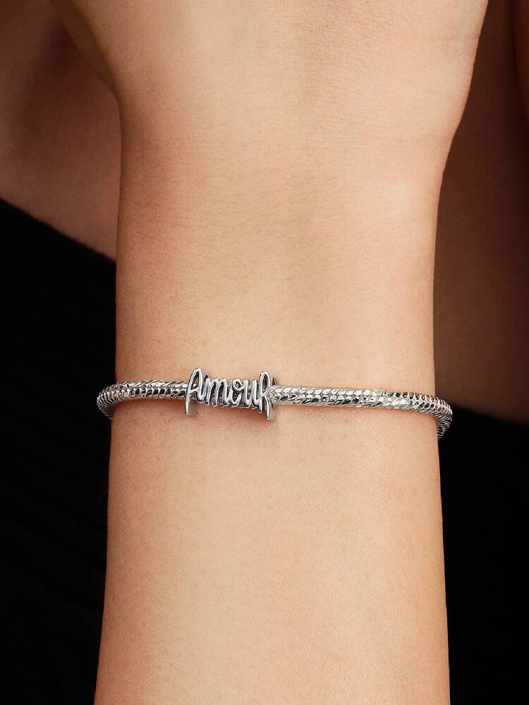 Amour Schrift Charm Sterling-Silber