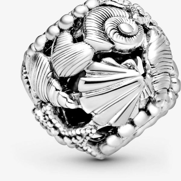 Charm Offen Seestern  Muschel Herzen Sterling-Silber
