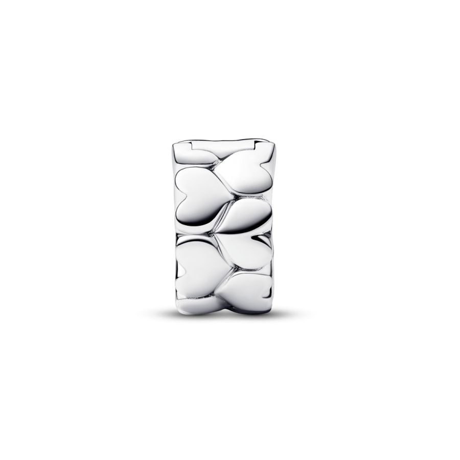 Clip Charm Herzmuster Sterling-Silber