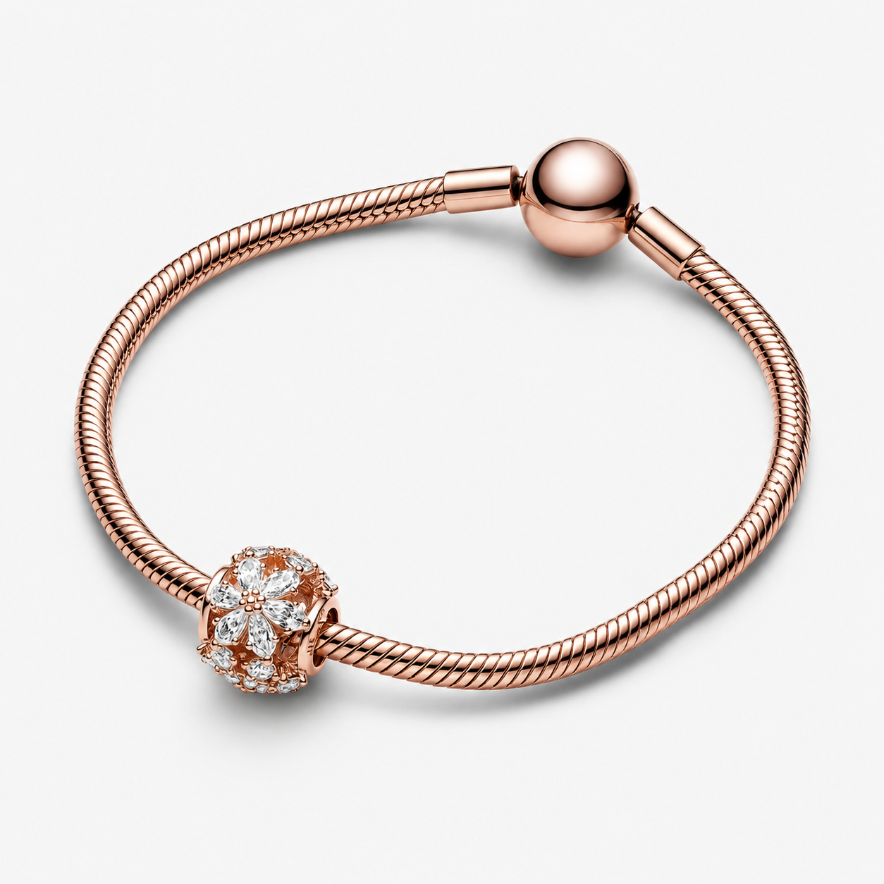 Charm Funkelndes Herbarium Cluster Rund 14k Rosé Vergoldet