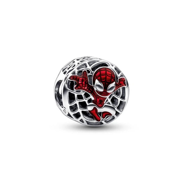 Charm Spider-Man Lebhafte Stadt Sterling-Silber