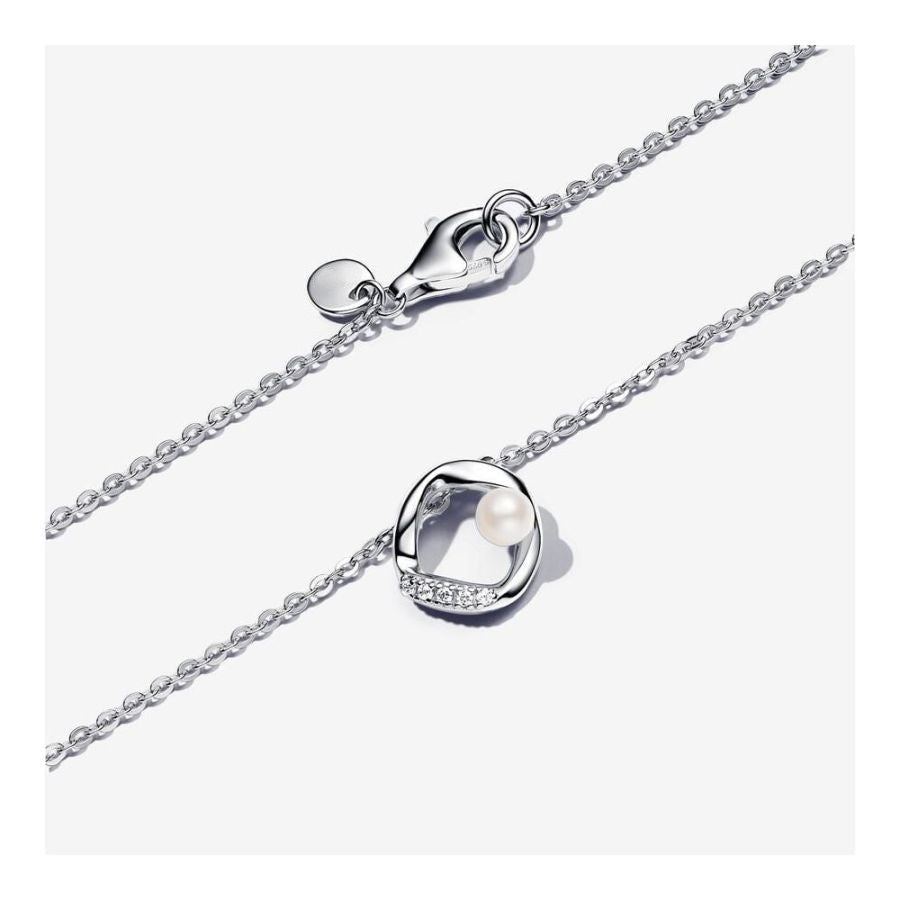 Essence Kette mit Anhänger Pavé Kreis Silber 45 cm 393303C01