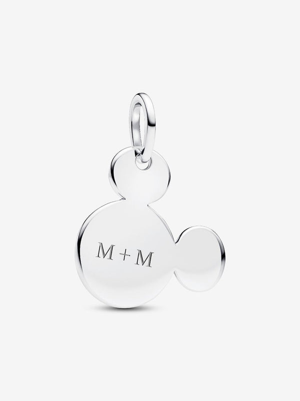 Micky Maus Gravierbarer Charm-Anhänger Sterling-Silber