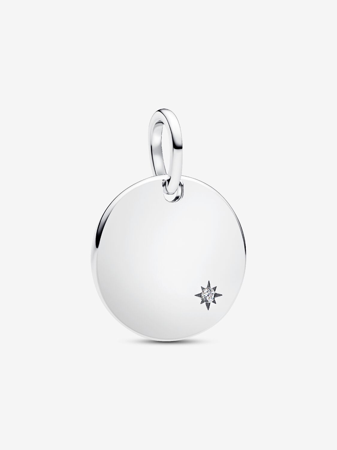 Gravierbarer Anhänger mit im Labor gezüchtetem Diamanten 0.012 ct TW, Sterling-Silber