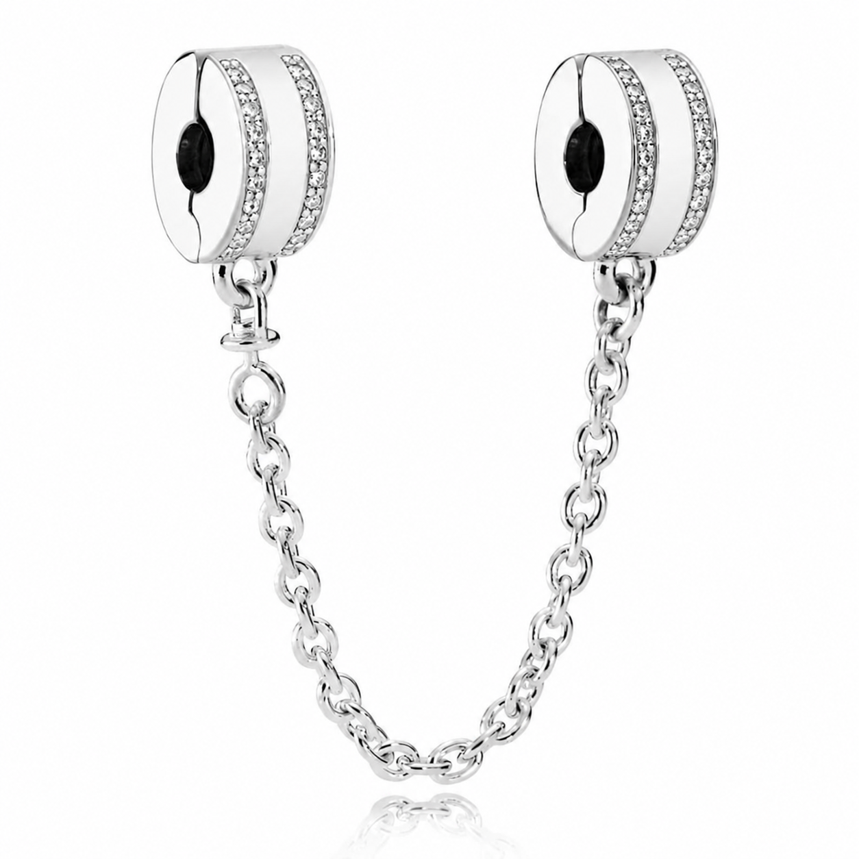 792057CZ Komfortkette Logo Silber 5 cm Hauptbild