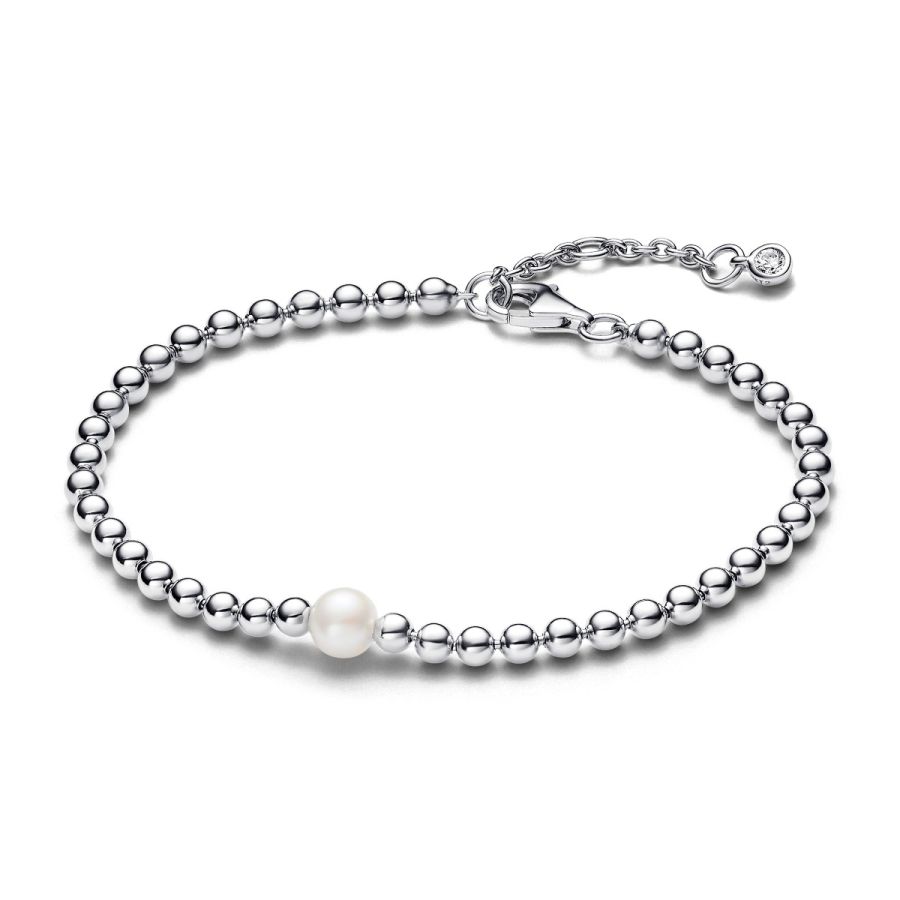 Armband Süßwasserzuchtperle & Kugeln Silber Hauptbild