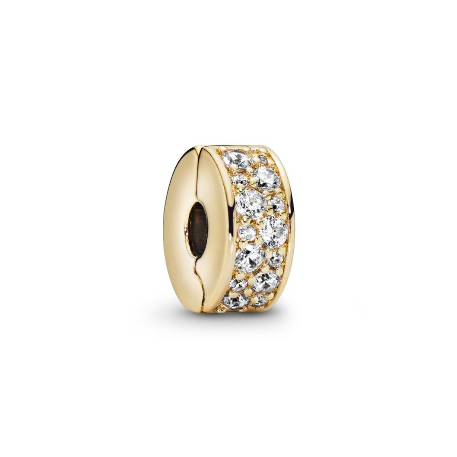 Clip-Charm Pavé Zirkonia 14k Vergoldet