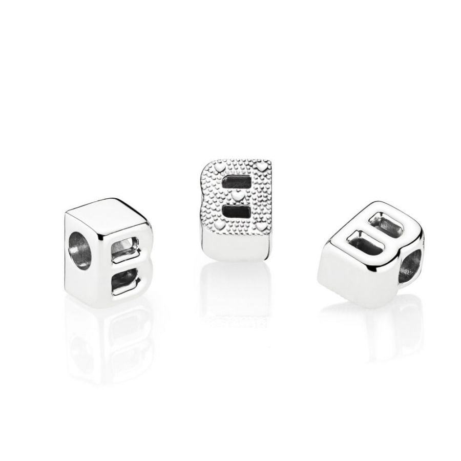 Charm Buchstabe Letter B Silber