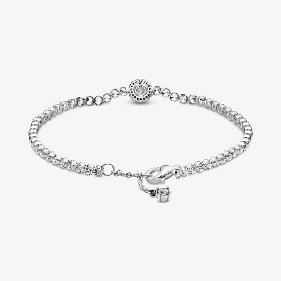 Tennisarmband Funkelnder Kranz Sterling-Silber