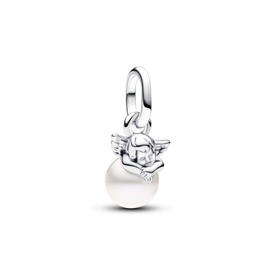 Mini-Charm-Anhänger Amor Süßwasserzuchtperle Silber Hauptbild