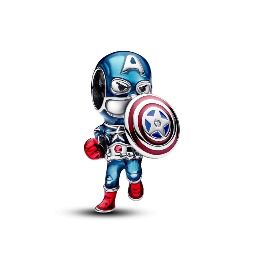 Charm The Avengers Captain America Silber