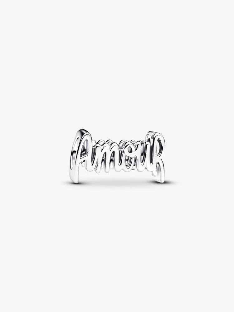 Amour Schrift Charm Sterling-Silber