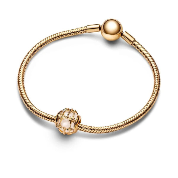 Charm Planet Venus Open Work Zirkonia Vergoldet