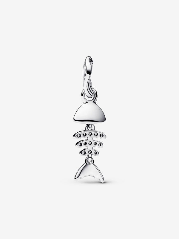Türkisfarbener Fischgräte Charm-Anhänger Sterling-Silber