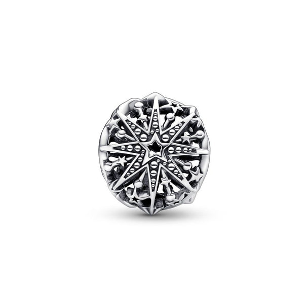 Charm Himmlische Schneeflocke Stern Sterling-Silber