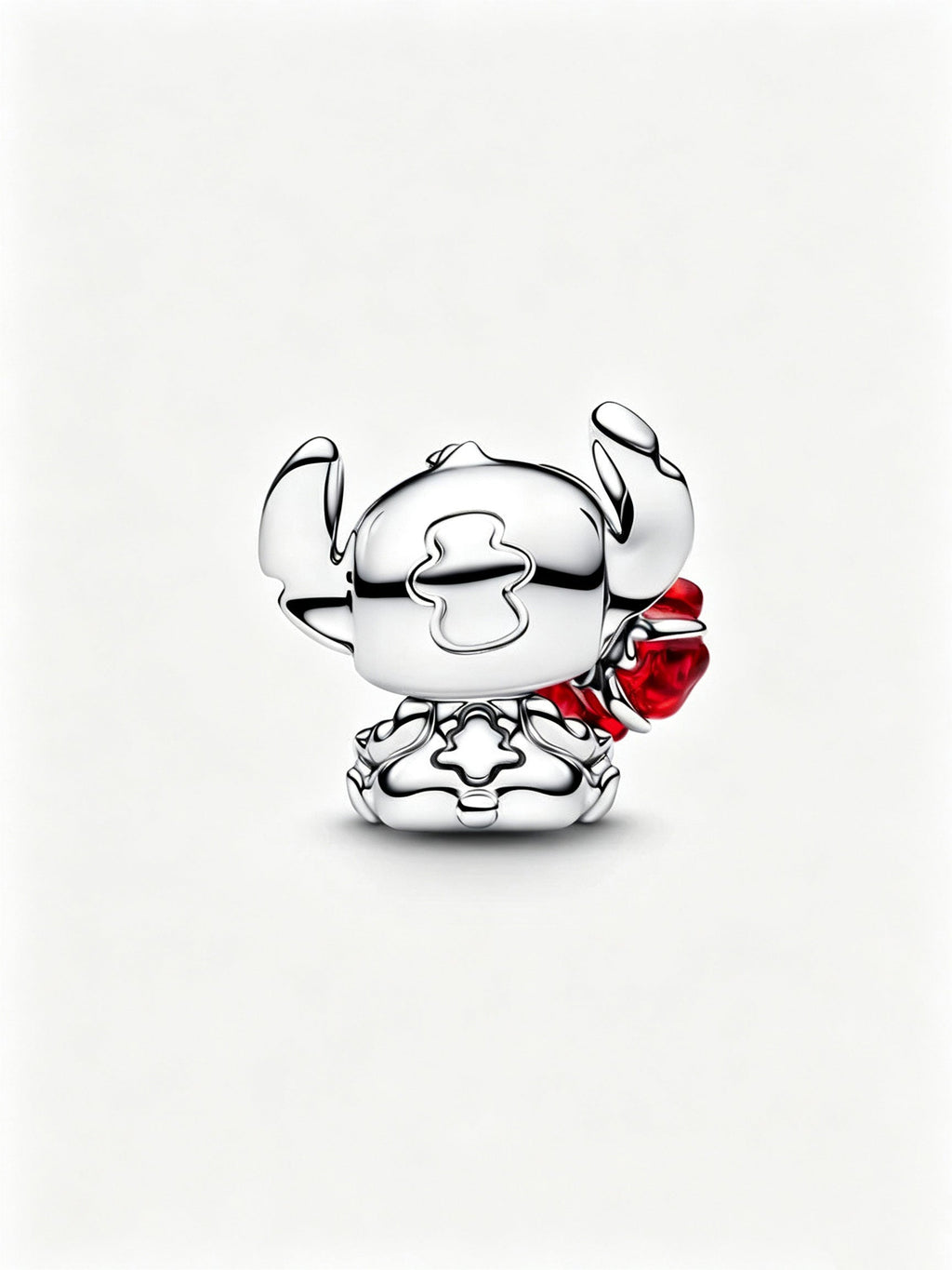 Stitch Rose Murano-Glas-Charm Sterling-Silber
