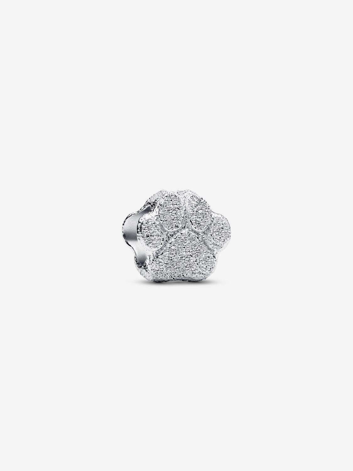 Strukturierte Pfote Mini-Charm Sterling-Silber